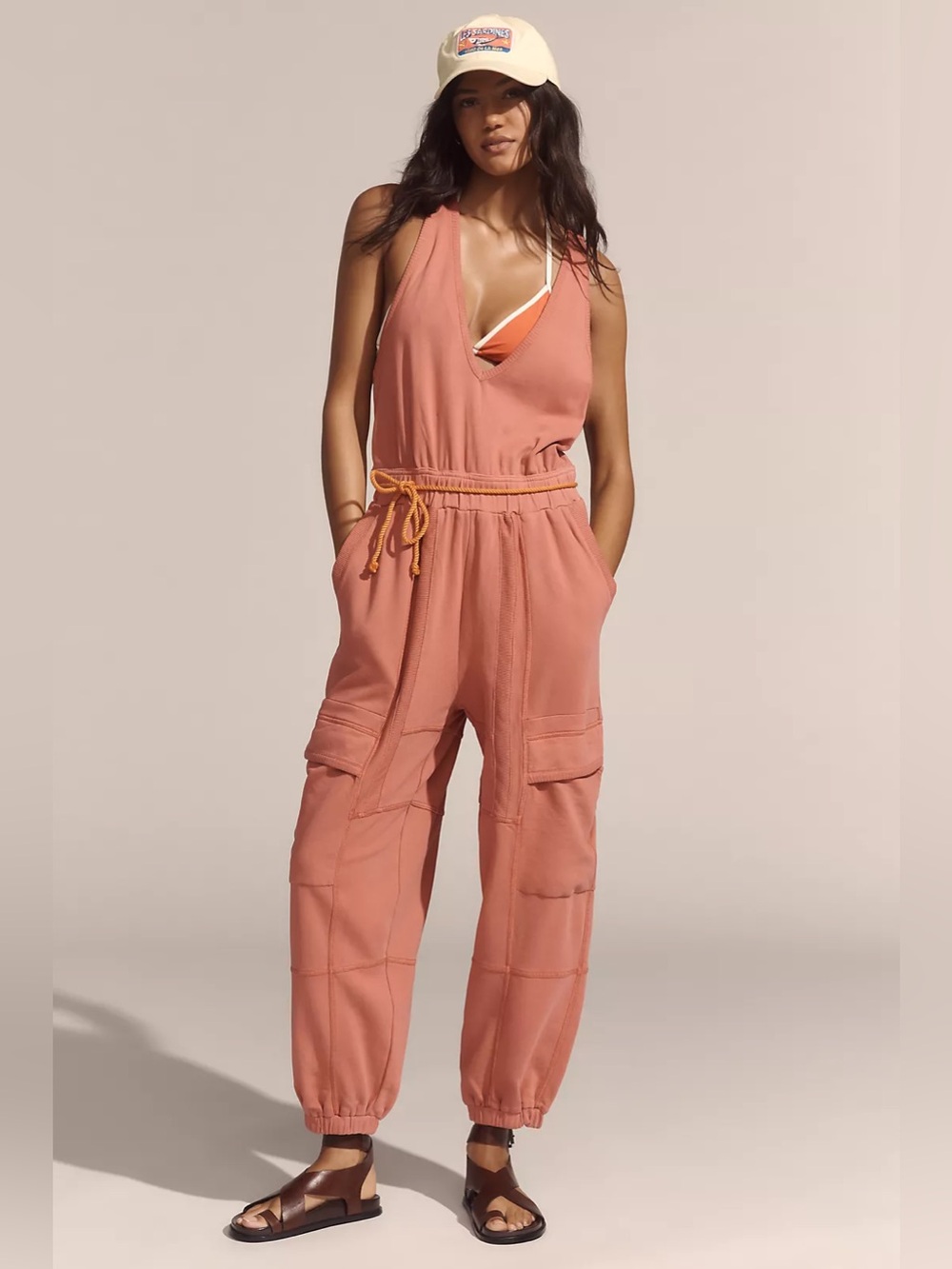 Daily Practice Cloud Rest Sleeveless V-Neck Jumpsuit
